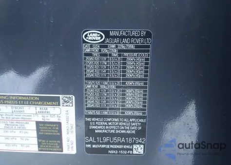 2024 Land Rover Range Rover Sport Dynamic Se z USA, uszkodzony, nr VIN SAL1L9FU5RA187942